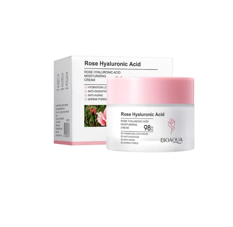 Crema facial Acido Hialuronico y Rosas Bioaqua