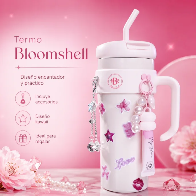 Termo Bloomshell Bloom Steel Rosado | Compra Online