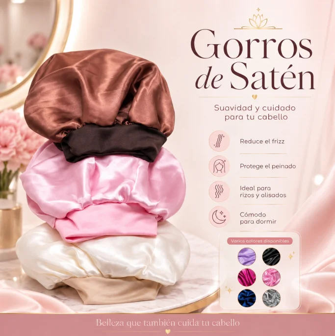 Gorro Satin Colores Surtidos Rib